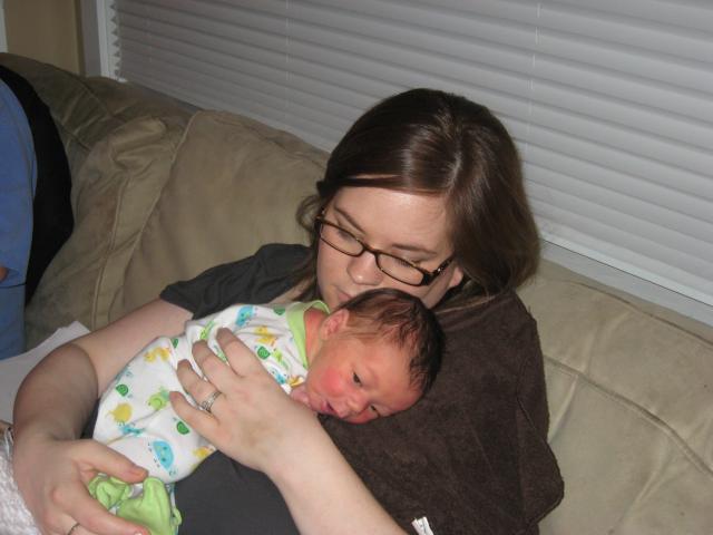 Mommy &amp; Colin on couch